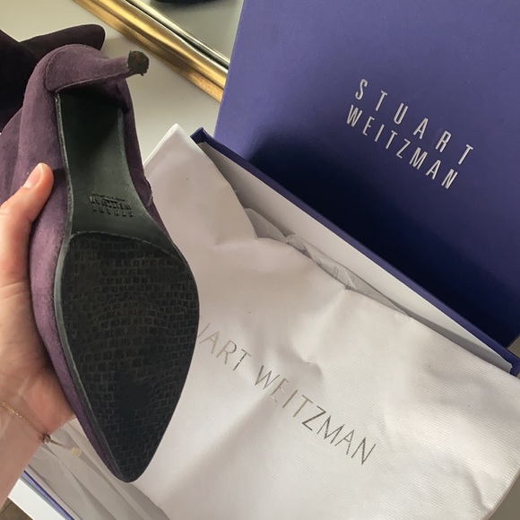Stuart Weitzman Purple Ankle Boots - Picture 9 of 9